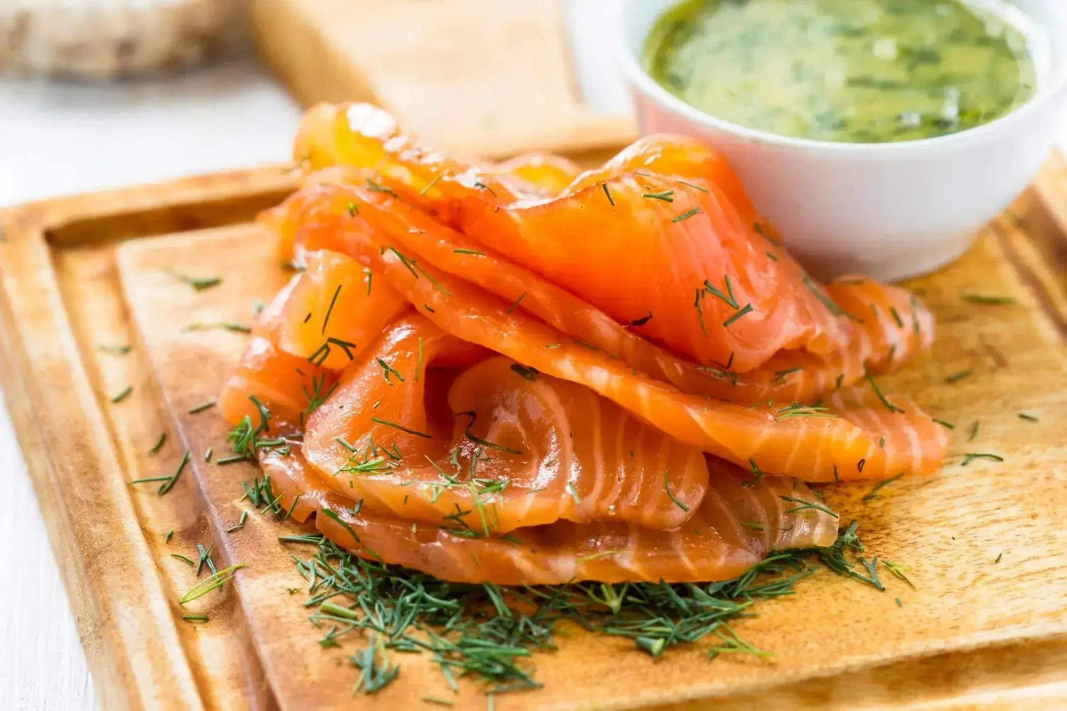 Gravlax (fresh salmon marinated in dill)image