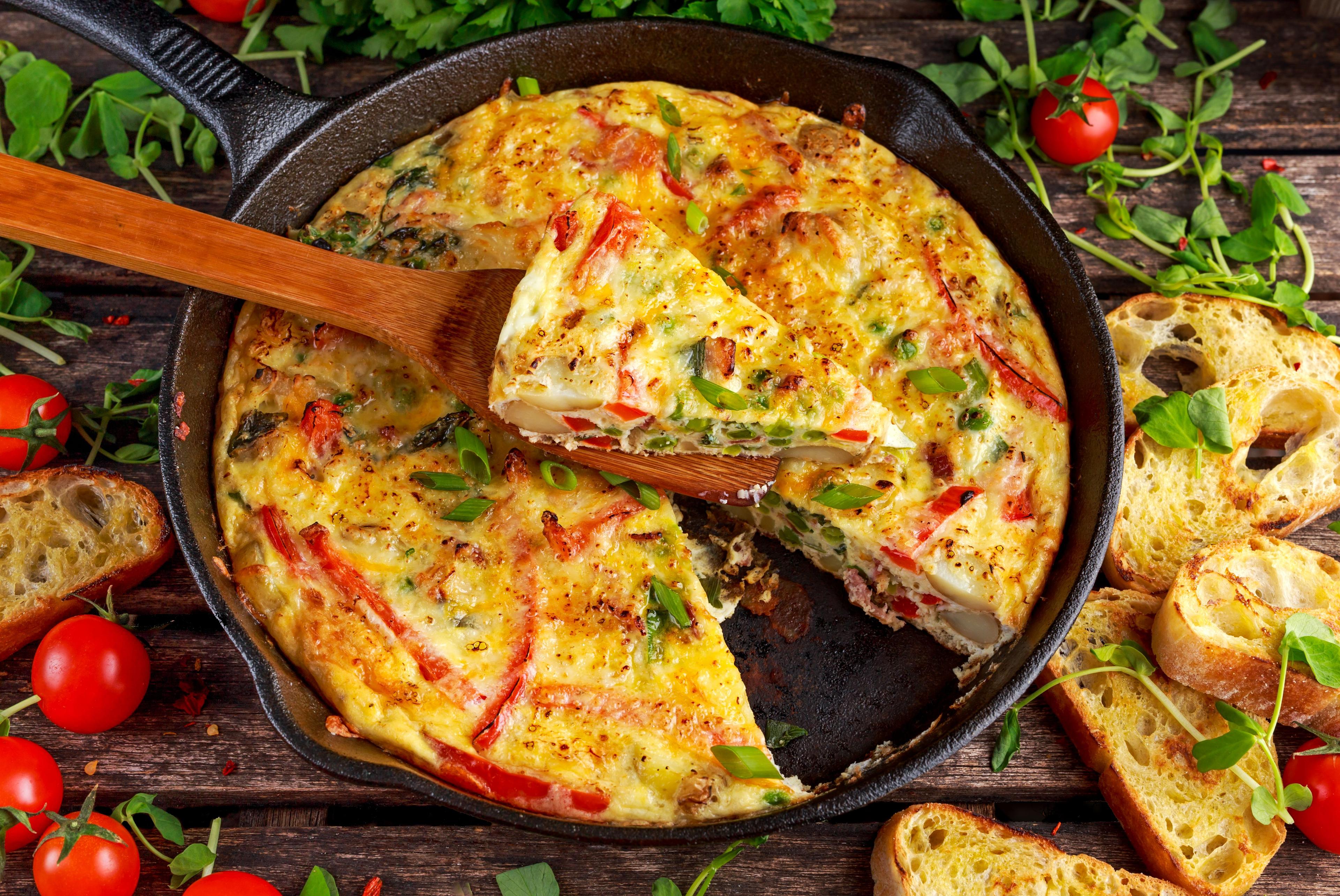 Tortilla with peppers and spicesimage